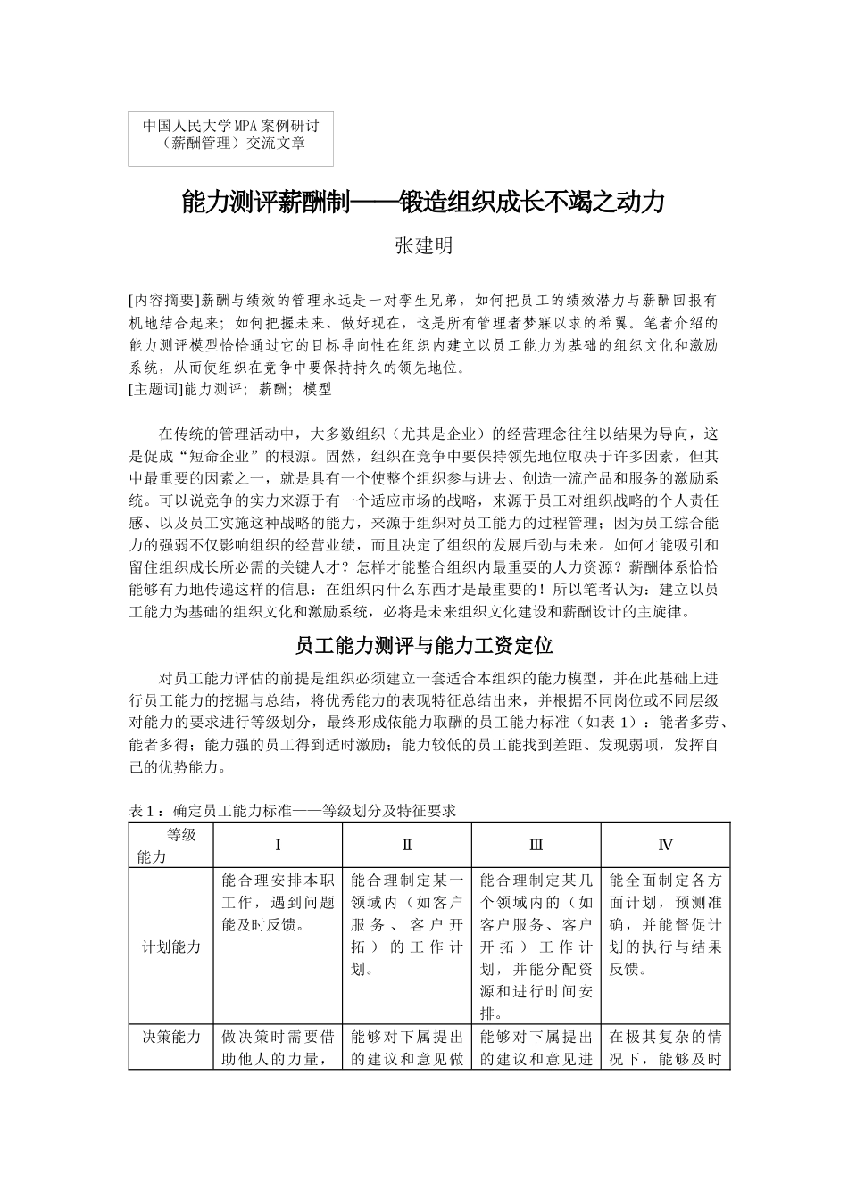 人力资源-20能力测评薪酬制——锻造组织成长不竭之动力_第1页