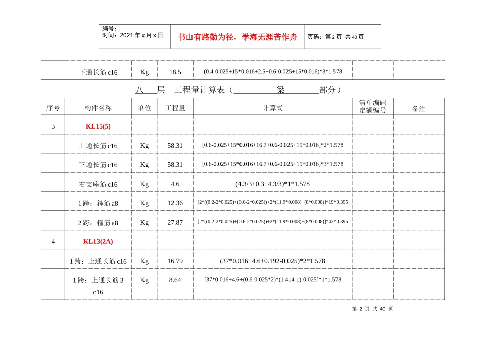 楼层土建手算书_第2页