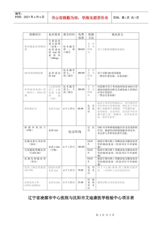检测项目新表