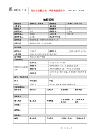 检修公司作业管理流程