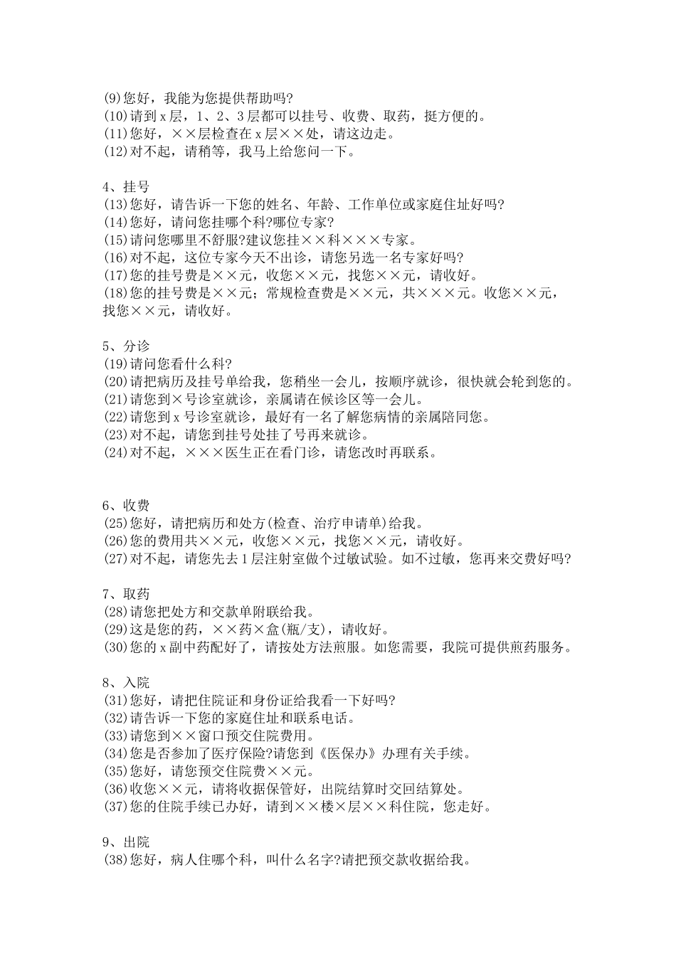 医院员工语言行为规范手册_第3页