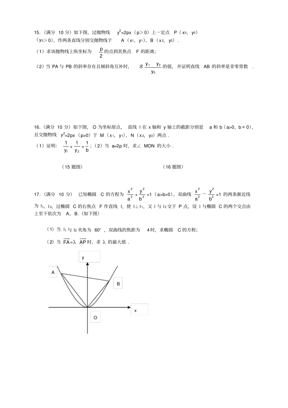 上海_解析几何综合测试题附答案_第2页