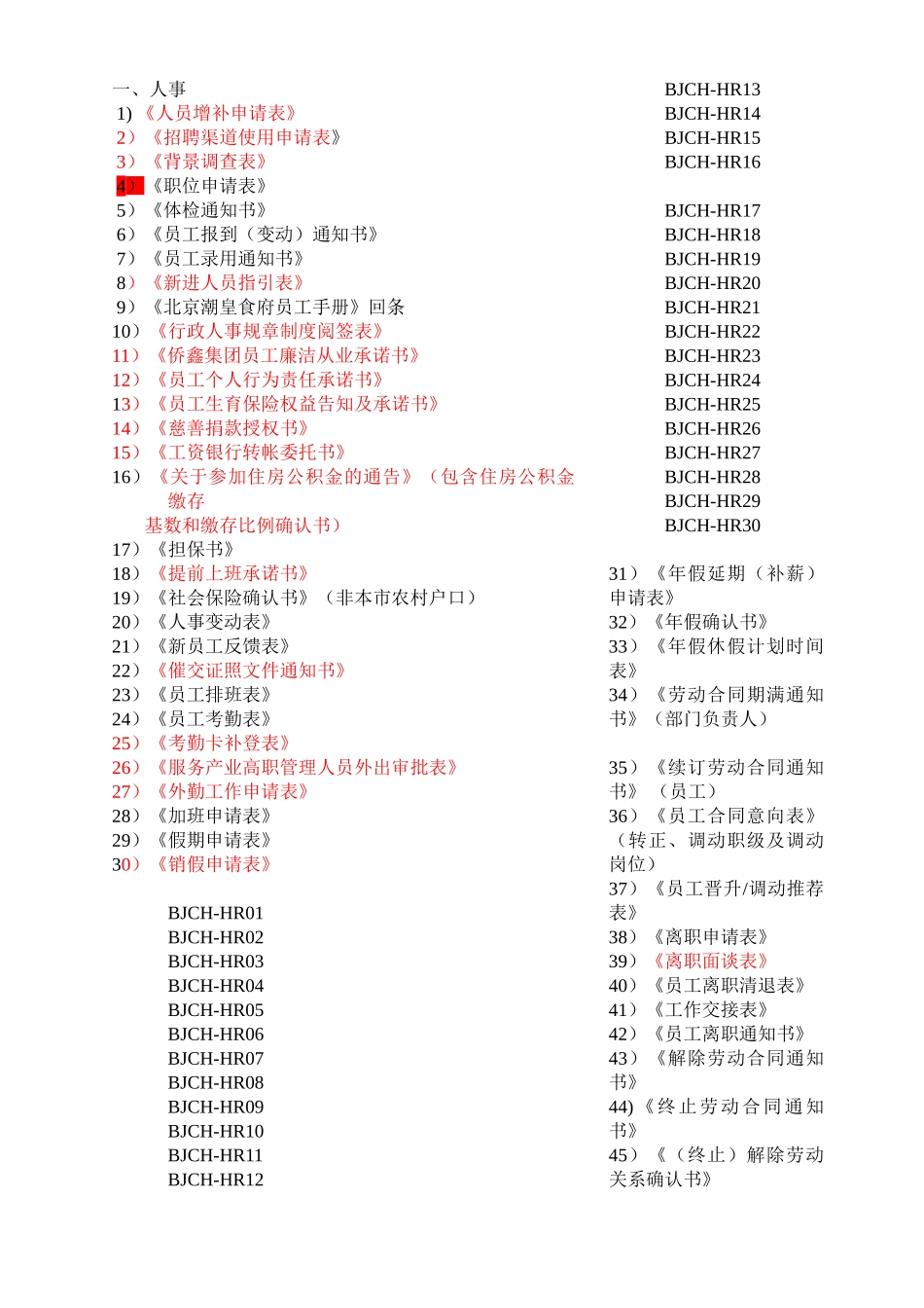 人力资源-hr工作手册常用表格_第2页