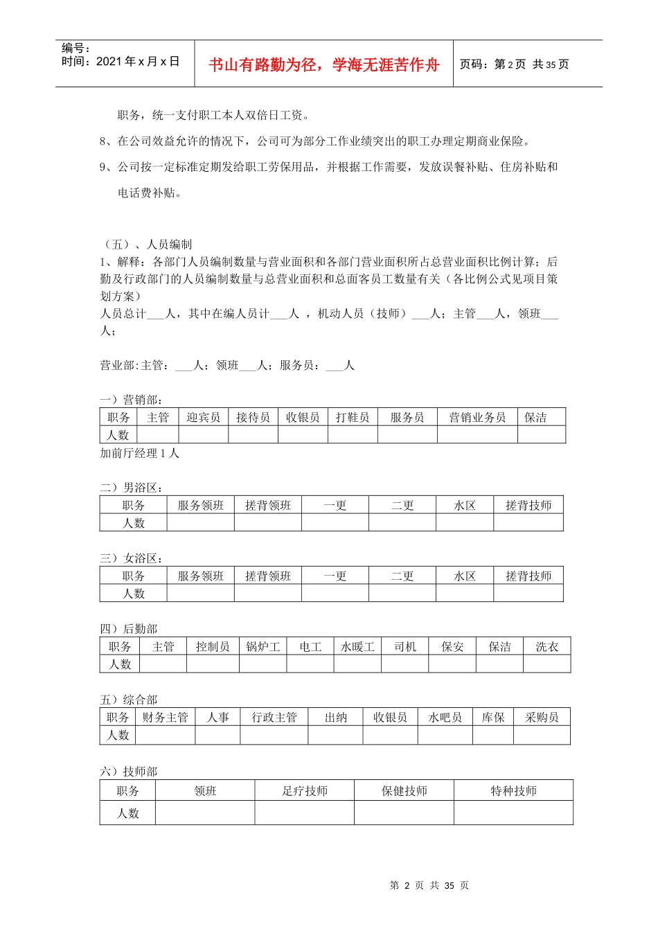 桑拿洗浴经营管理方案_第2页
