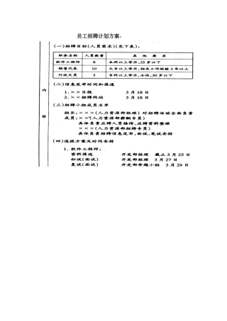 员工招聘计划方案：_(2)