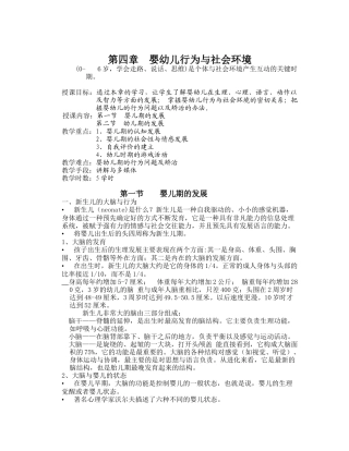 婴幼儿行为与社会环境