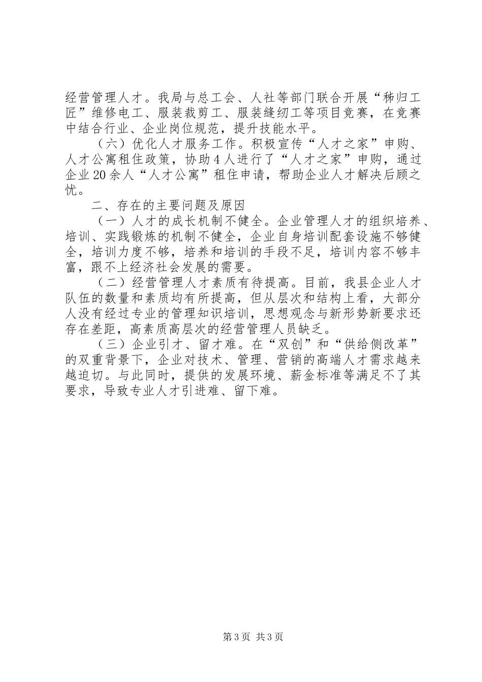经信局XX年人才工作总结_第3页