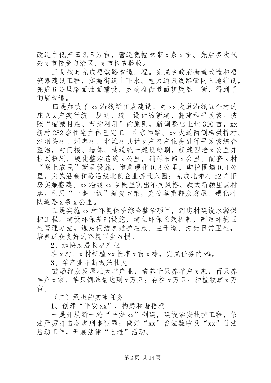 乡政府工作总结_第2页