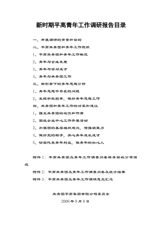 平高青年团员工作调研