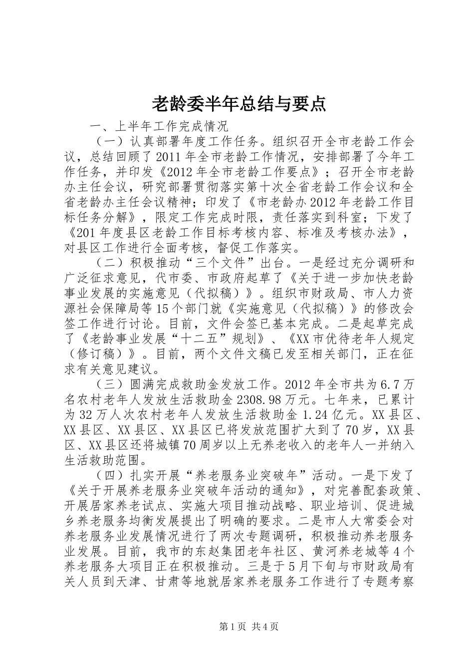 老龄委半年总结与要点_第1页