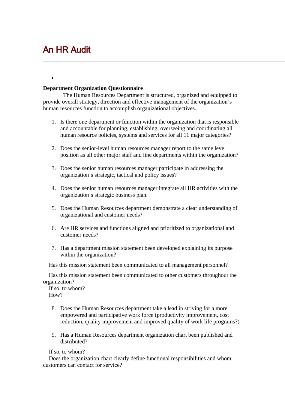 人力资源管理自查体系（英文PPT28_第1页