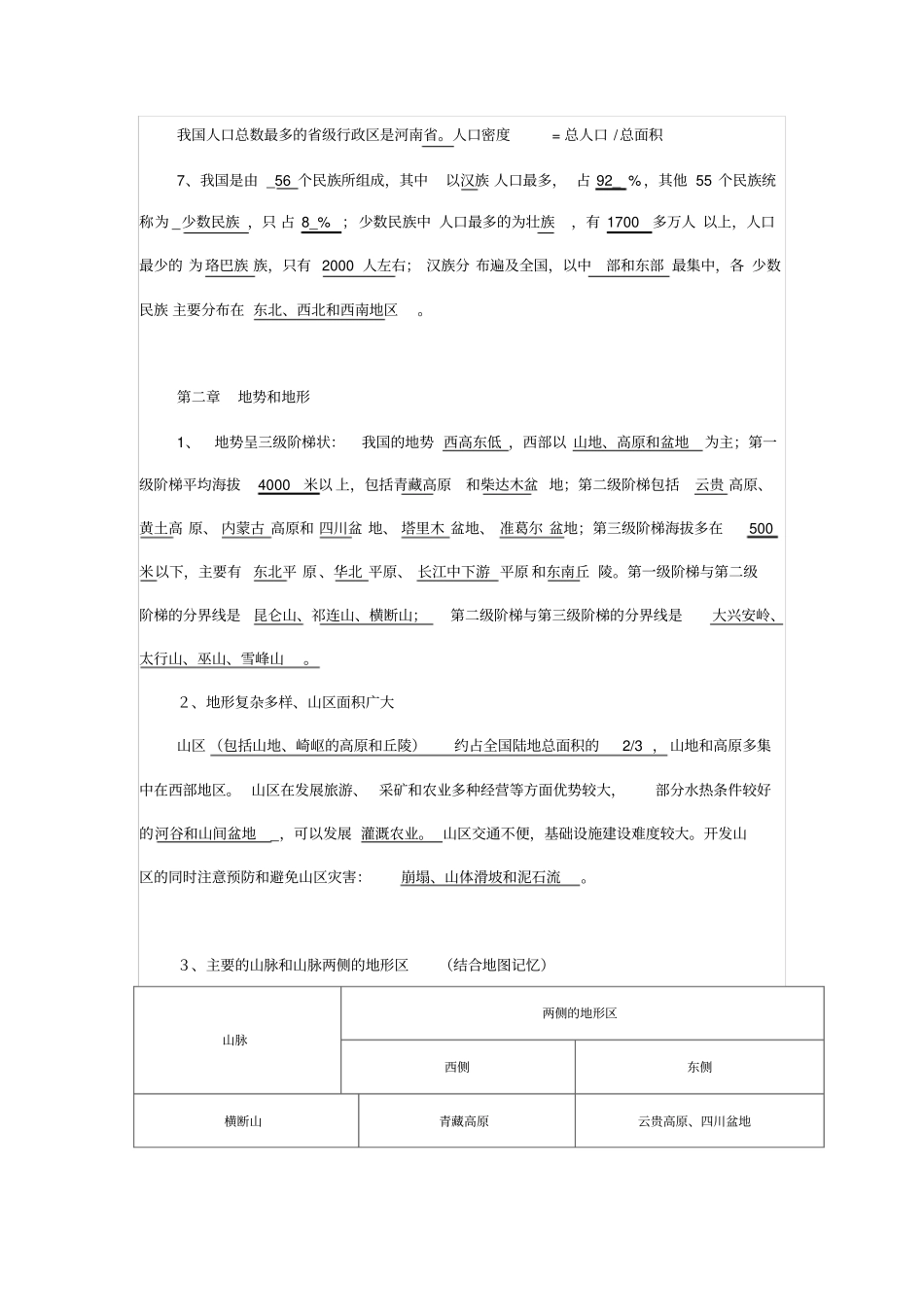 中国地理复习提纲_第2页