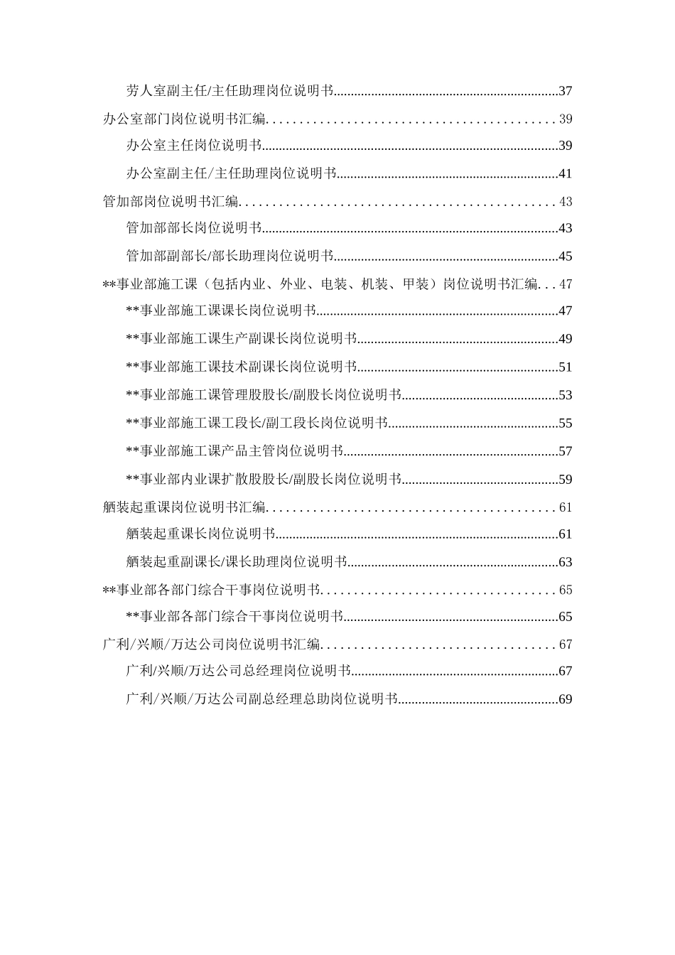 事业部岗位说明书汇编_第2页