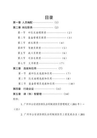 专职消防队管理规定