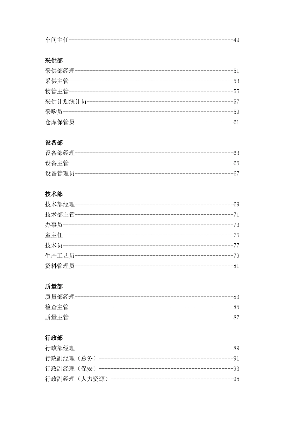 山东起重机厂有限公司职位说明书( 116)_第3页