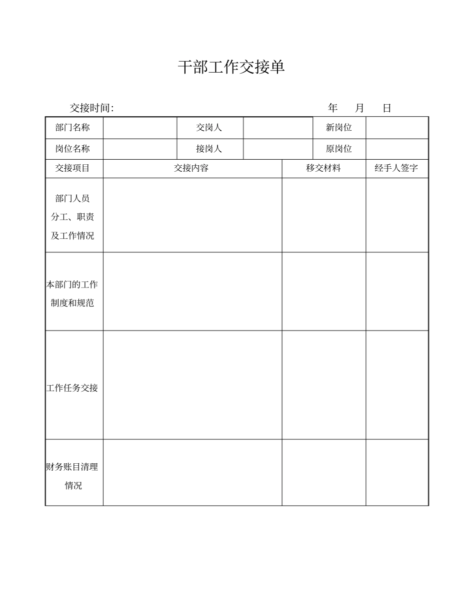 整理工作交接清单_干部工作交接单_第2页