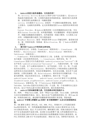 人力资源-Android面试整里大全