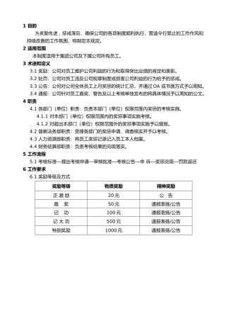 员工奖惩控制程序 新版 经典