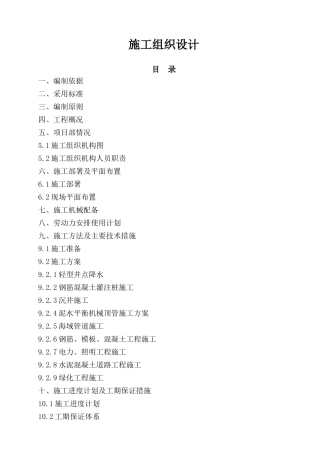 入海排污口施工组织设计