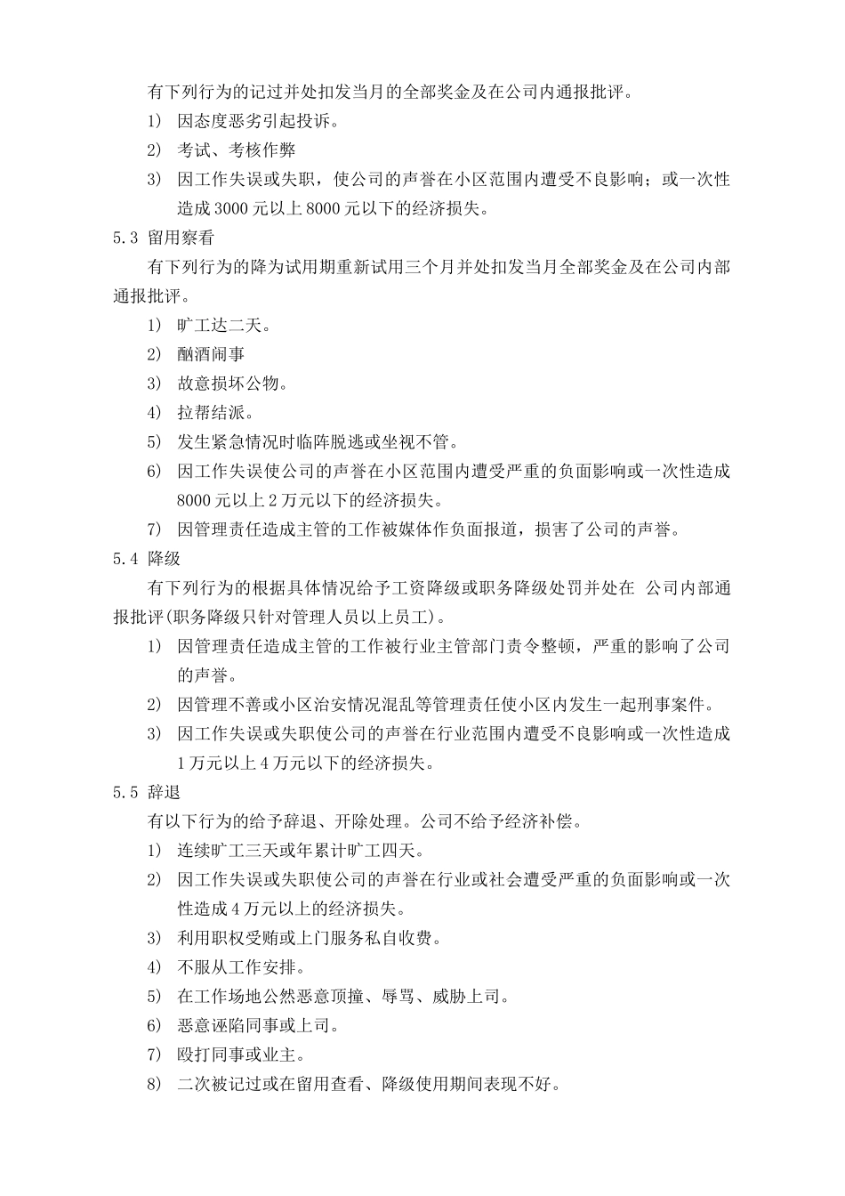 人力资源-WDWY-WI-MM5102物业员工奖罚管理规定77-80_第3页
