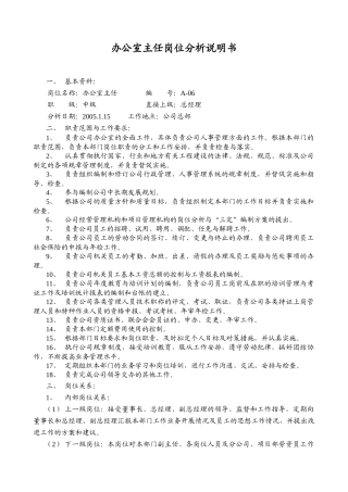 人力资源-4公司各部门岗位责任