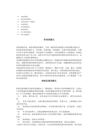 企业培训模式介绍