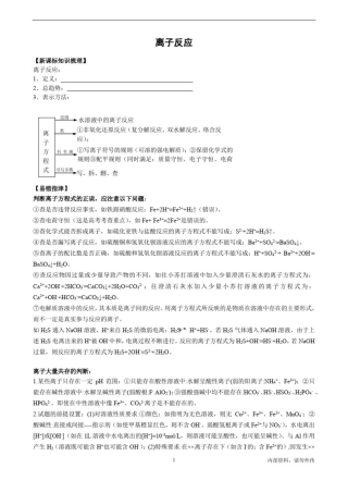 人教版高一化学必修一《离子反应》
