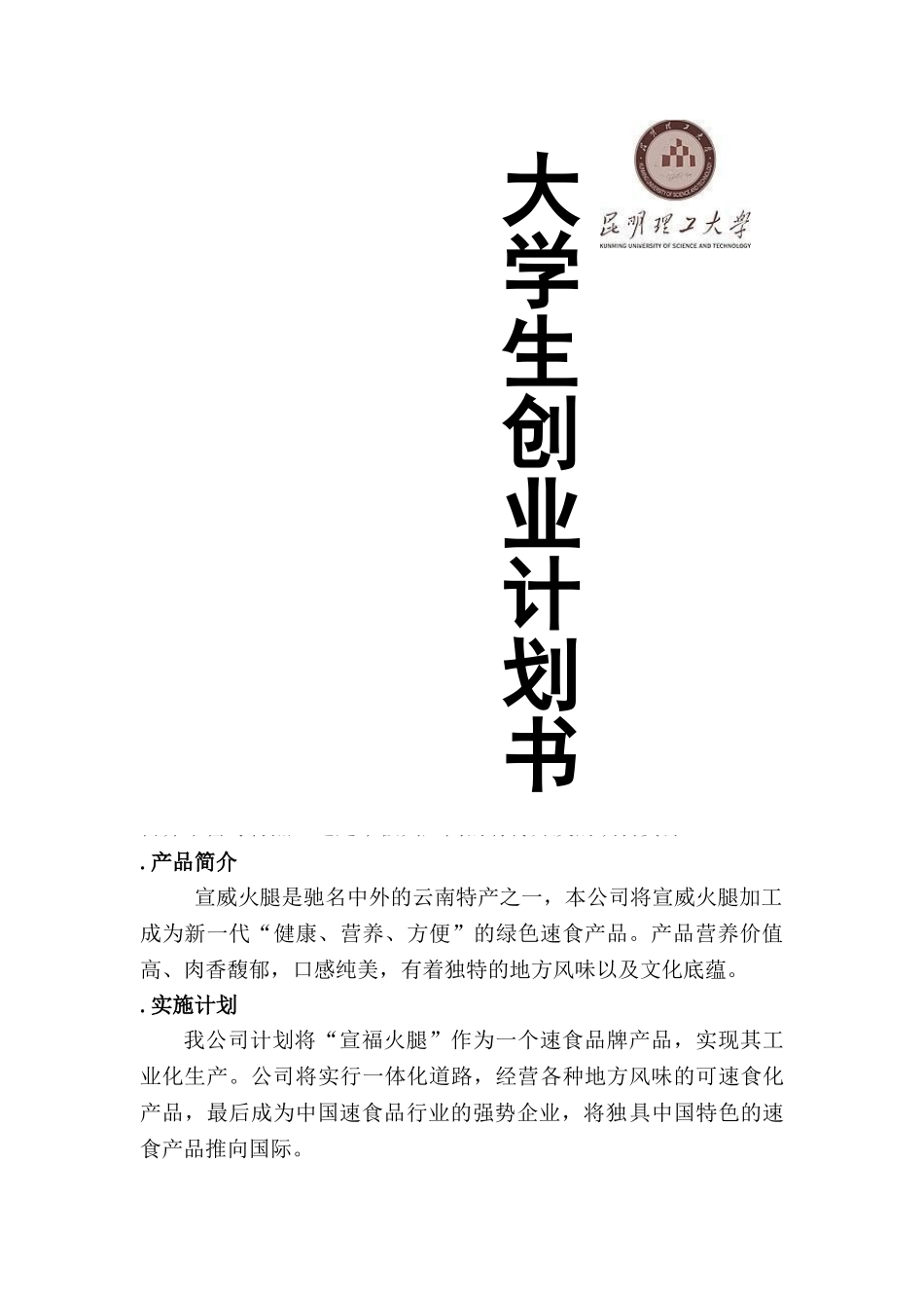 云轩食品创业计划书(32页)_第2页