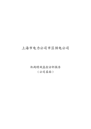 市区供电公司绩效监控模板—公司层面_Revised-V2