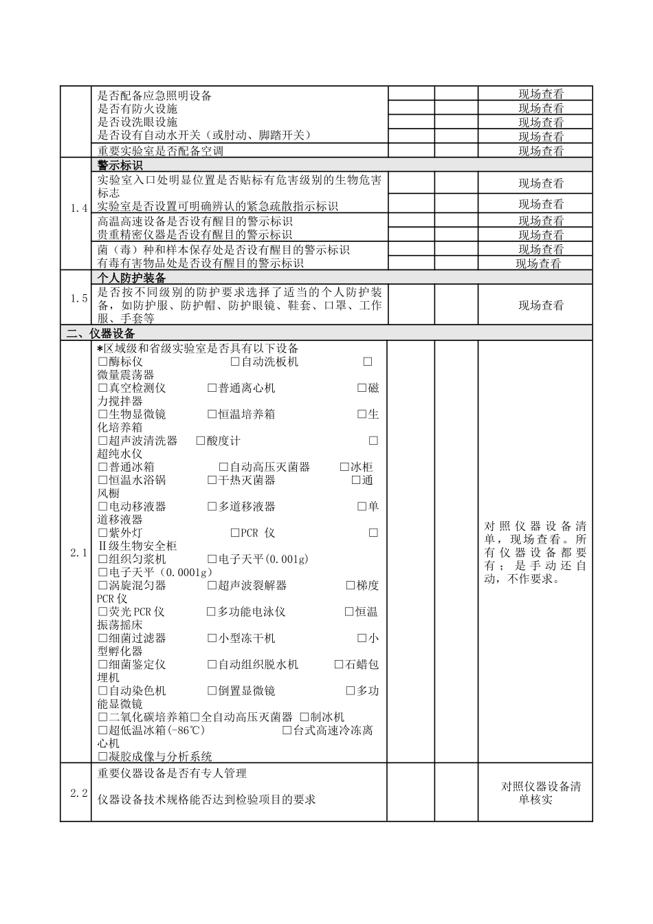 兽医系统实验室现场考核细则--评审说明_第2页