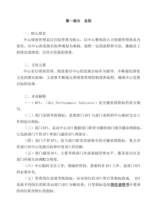 人力资源-kpi单位内容大纲