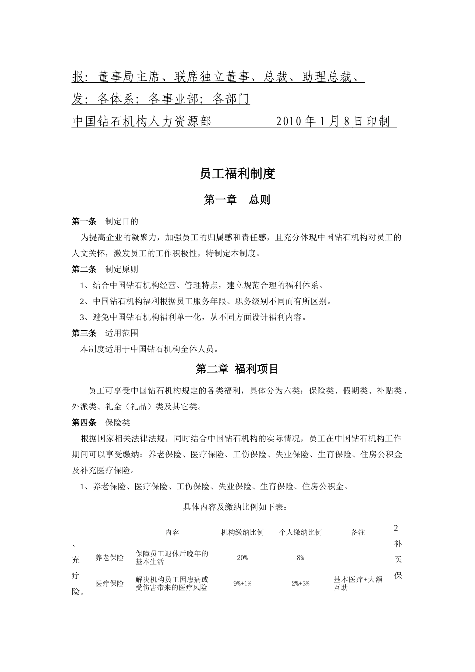 中国钻石机构员工福利制度_第2页