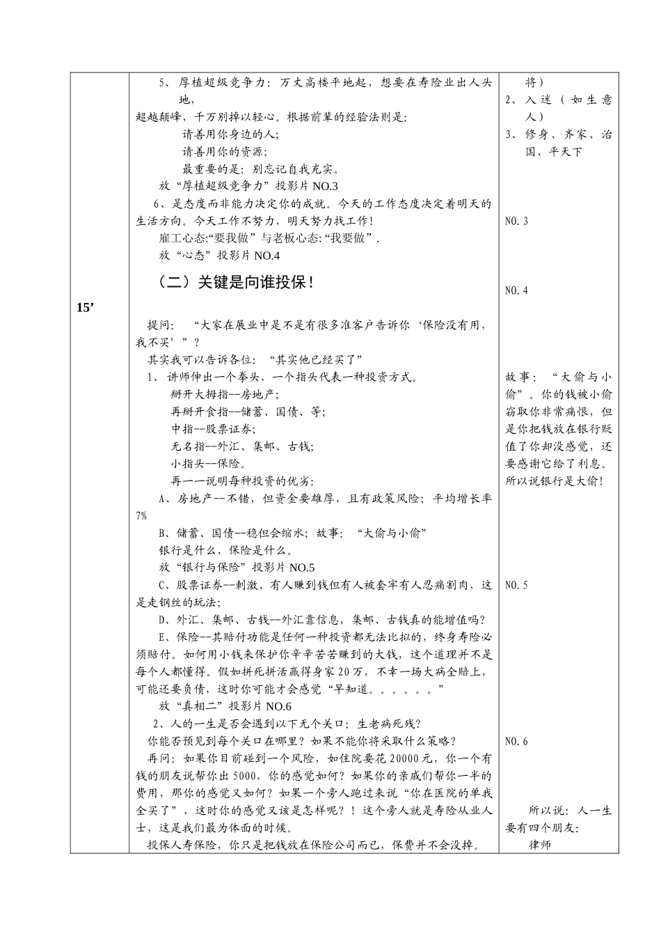 人力资源-3课时(42标课时)---寿险十大真相讲师手册_第3页