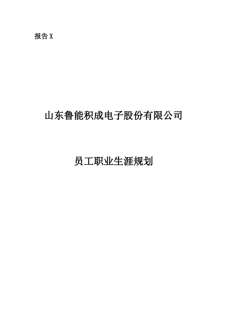 山东鲁能积成电子股份有限公司员工职业生涯设计(1)_第1页