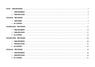 企业财务部门及其各岗位KPI绩效指标