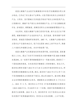 大健康产业市场分析