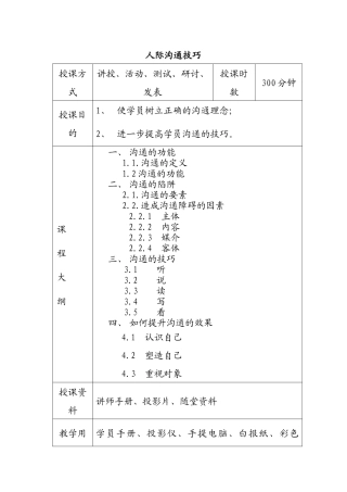 人际沟通技巧