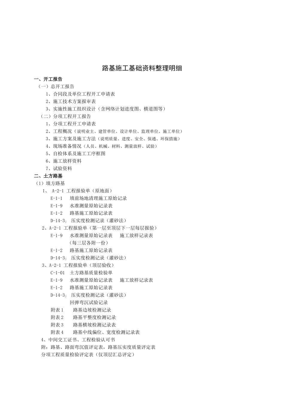 人力资源-1路基施工资料整理明细_第2页