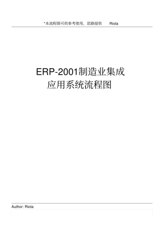 制造业ERP-流程图