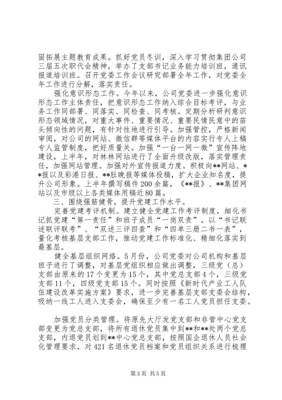集团公司党委XX年工作总结_第3页
