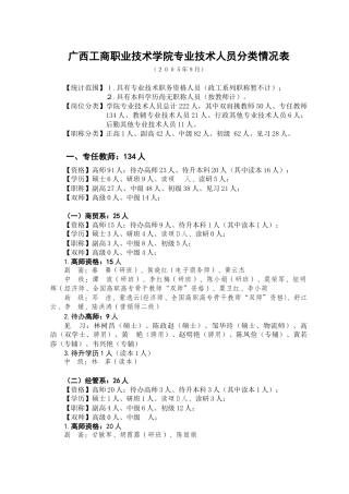 一、行政管理人员：