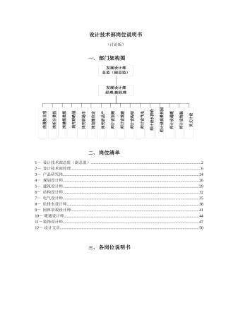人力资源-2、设计技术部岗位说明书