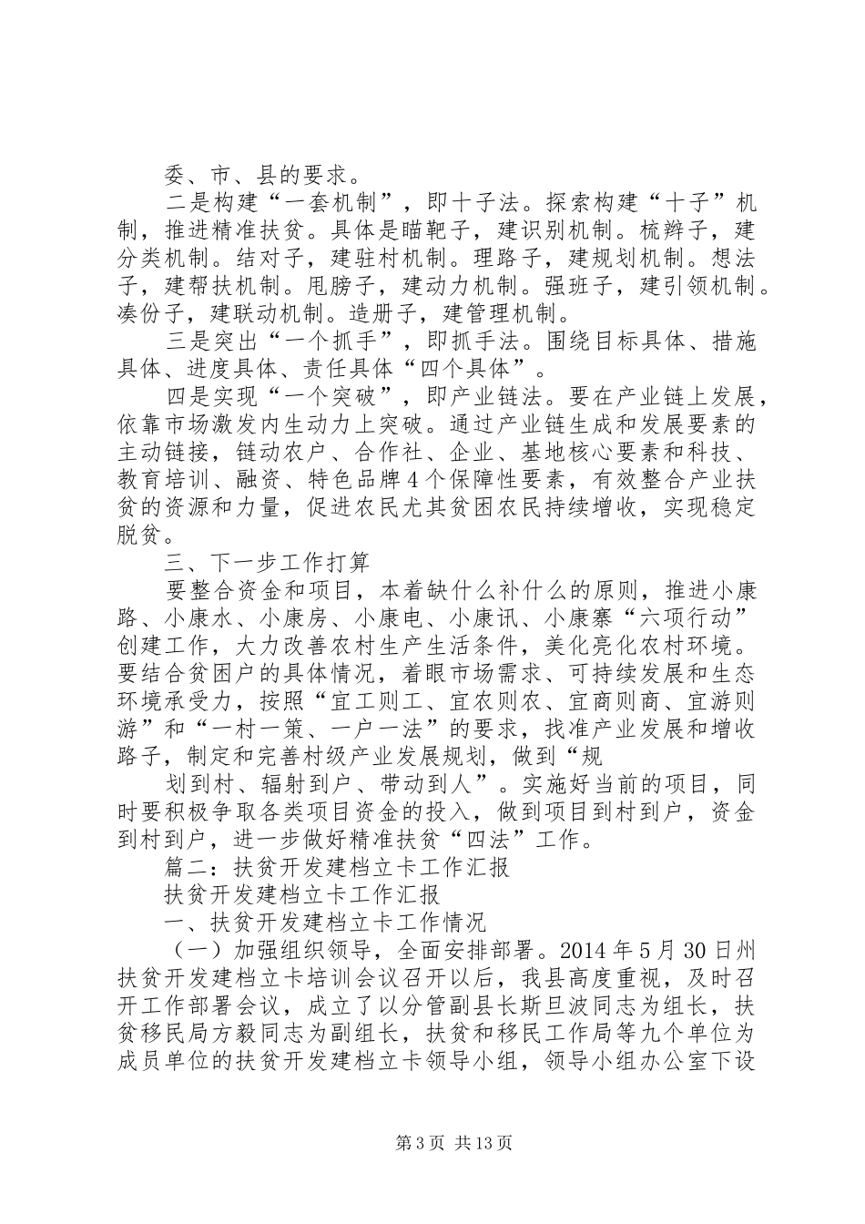 精准扶贫建档立卡工作总结_第3页