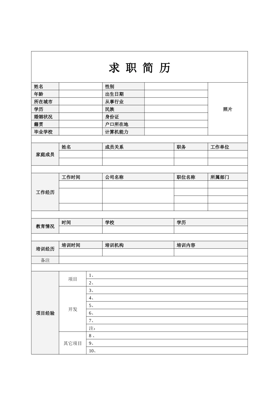 人力资源-XXXX十套精美简历_第3页