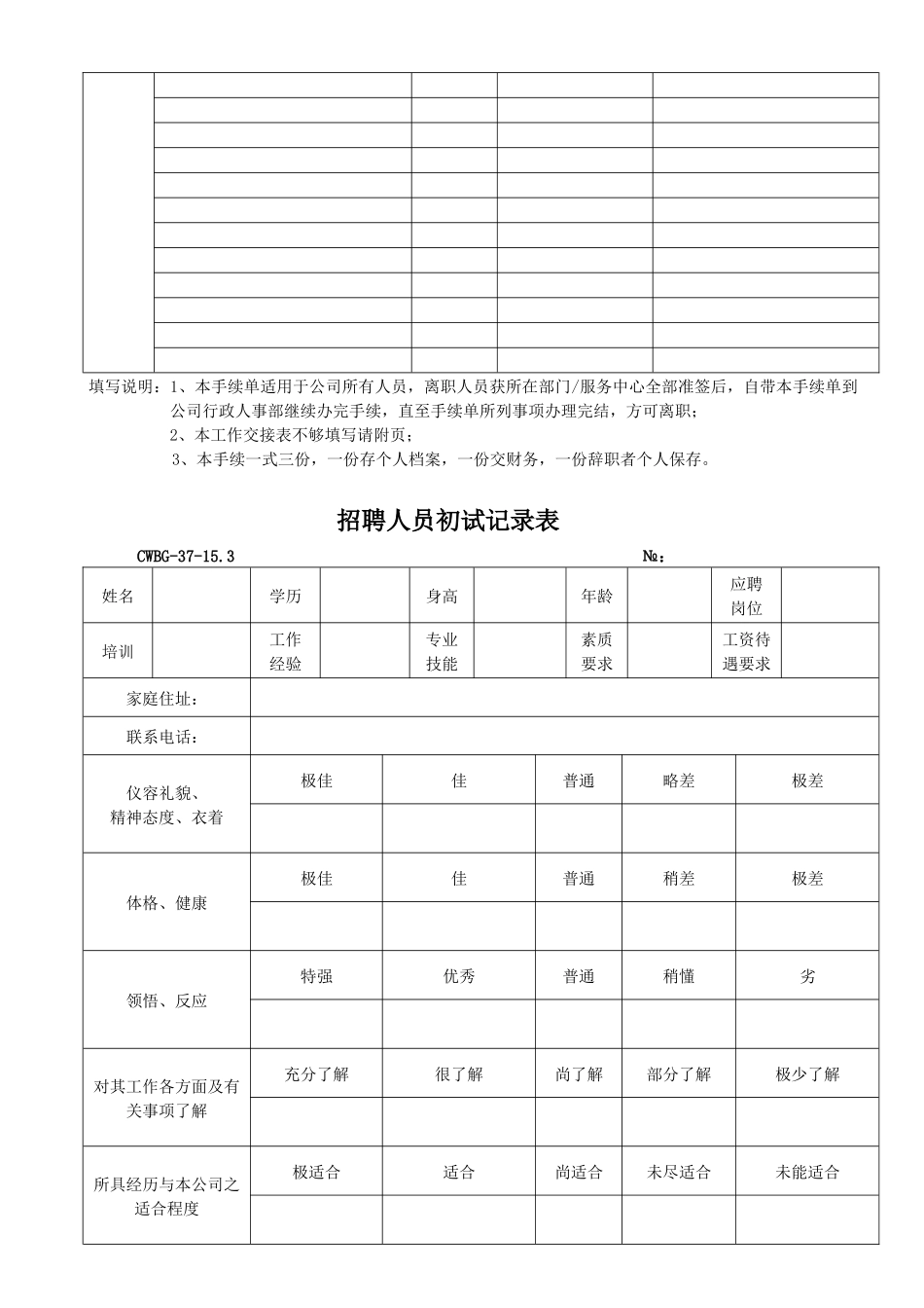 人力资源-HR资料表格大全_第3页