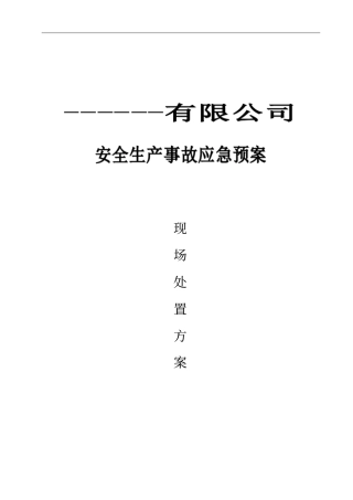 企业应急预案(现场处置方案)
