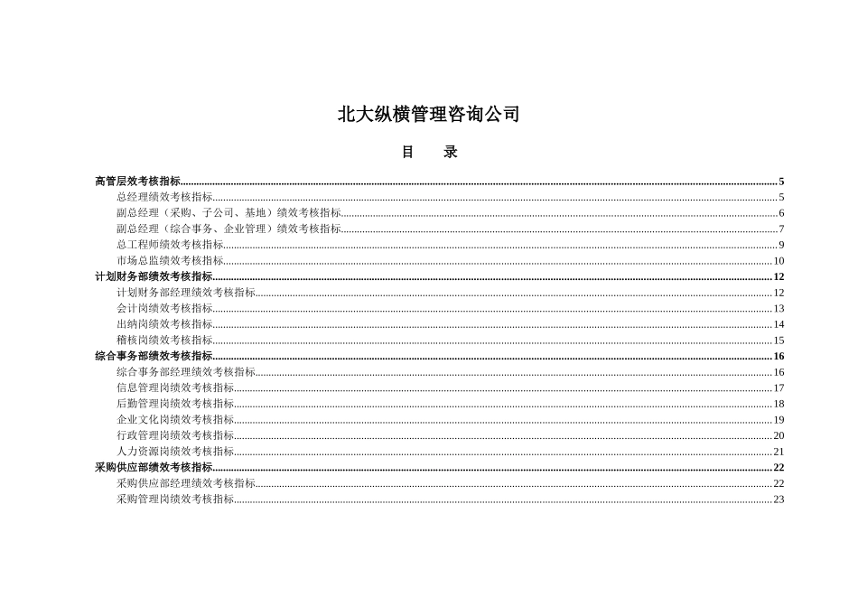 山东金瀚控股－冬映红股份－绩效考核指标库_第2页