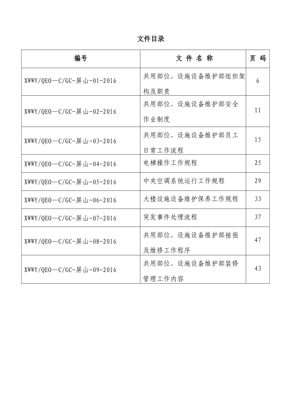 屏山行政中心共用部位、设施设备维护部工作手册17_第2页