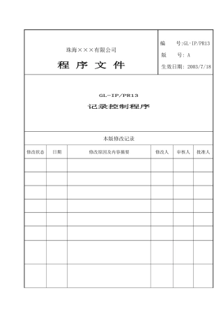 人力资源-GL-IPPR-13对相关环境行为施加影响控制程序