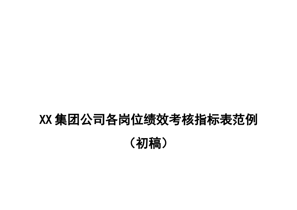 人力资源-12-房地产公司各岗位绩效考核指标表_第1页